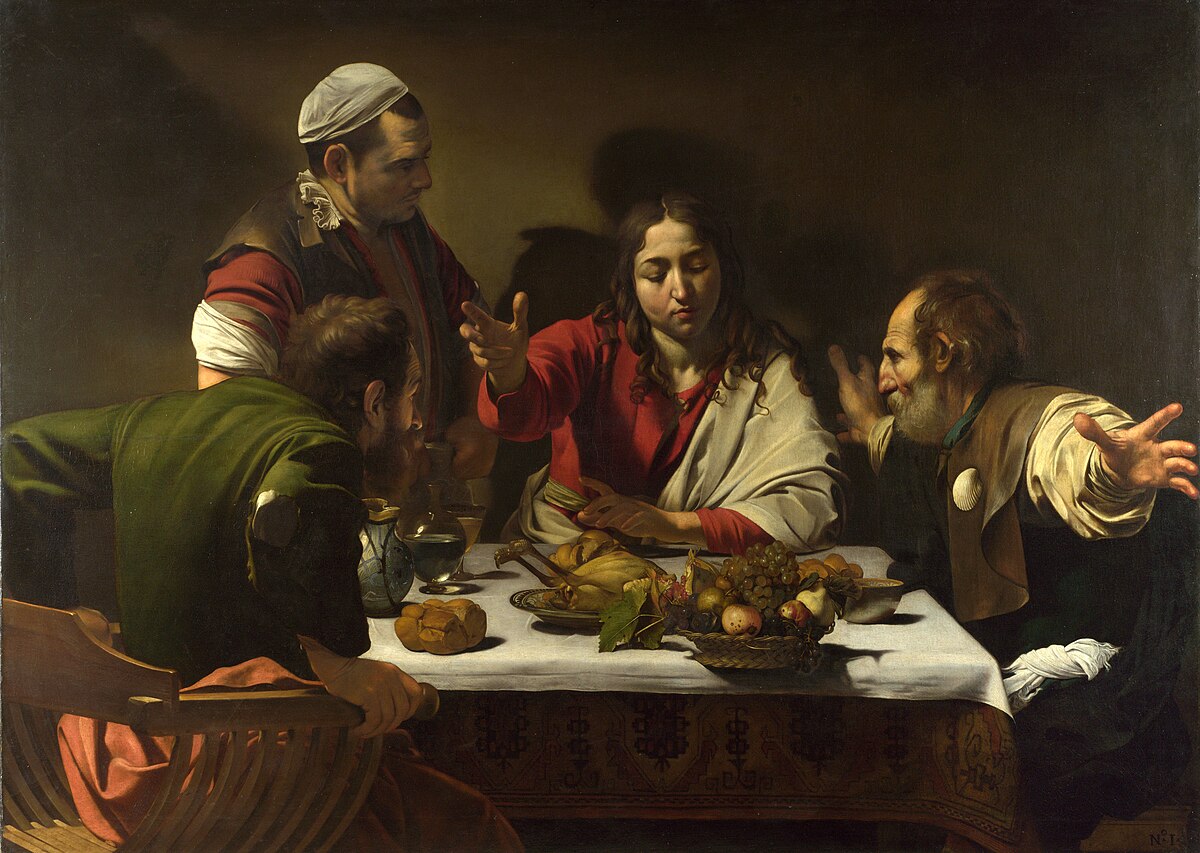 Das Abendmahl in Emmaus von Caravaggio — National Gallery, London
